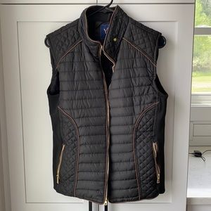 High end boutique black vest